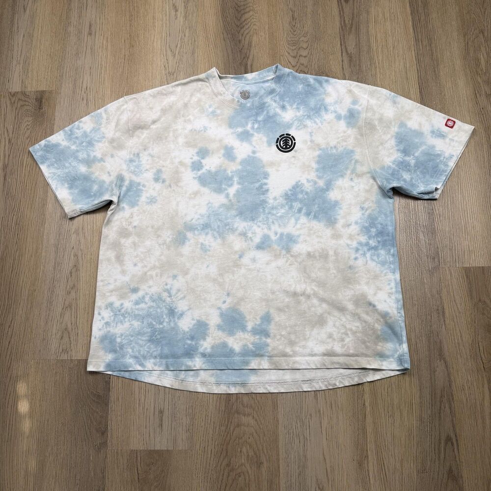 Element Shirt Mens Large Multicolor Tie Dye Wolf Skateboard Graphic Tee Logo